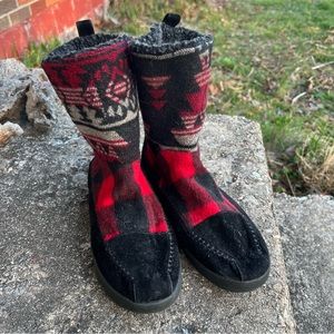 Madden Girl Buffalo Check Plaid Boots Fair Isle